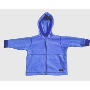 REI VTG Baby Toddler Fleece Hooded Zip Jacket Lavender Pockets - Y2K- Size 18M